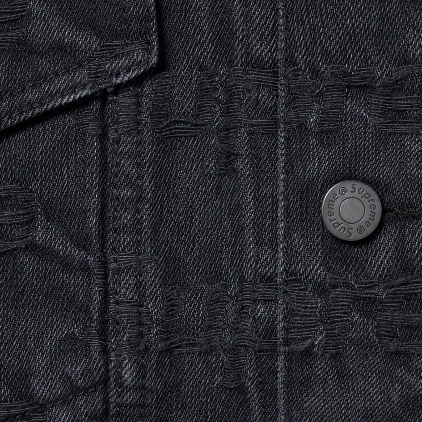 Frayed Logos Denim Trucker Jacket view 8